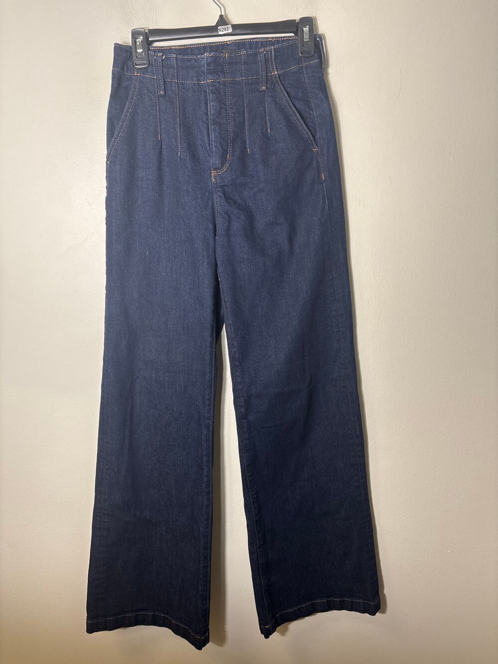 Ann Taylor Dark Wash Wide Leg Blue Jeans Sz 0
